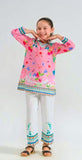 2 Pcs Girl's Cotton Embroidered Kurta And Pajama