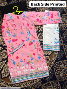 2 Pcs Girl's Cotton Embroidered Kurta And Pajama