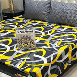 3 Pcs Cotton Salonica Printed Double Bedsheeet