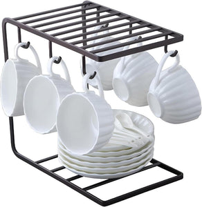 Stylish Black Stainless Steel Mug Stand 1 pc