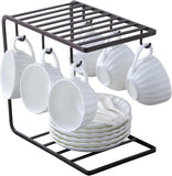 Stylish Black Stainless Steel Mug Stand 1 pc