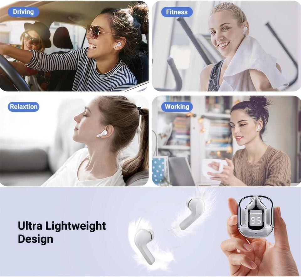 Stylish Clear Case Earbuds