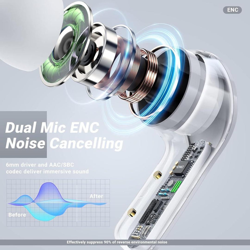 Stylish Clear Case Earbuds